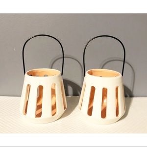 2 Seasonal Scents Ceramic Candle Holders
